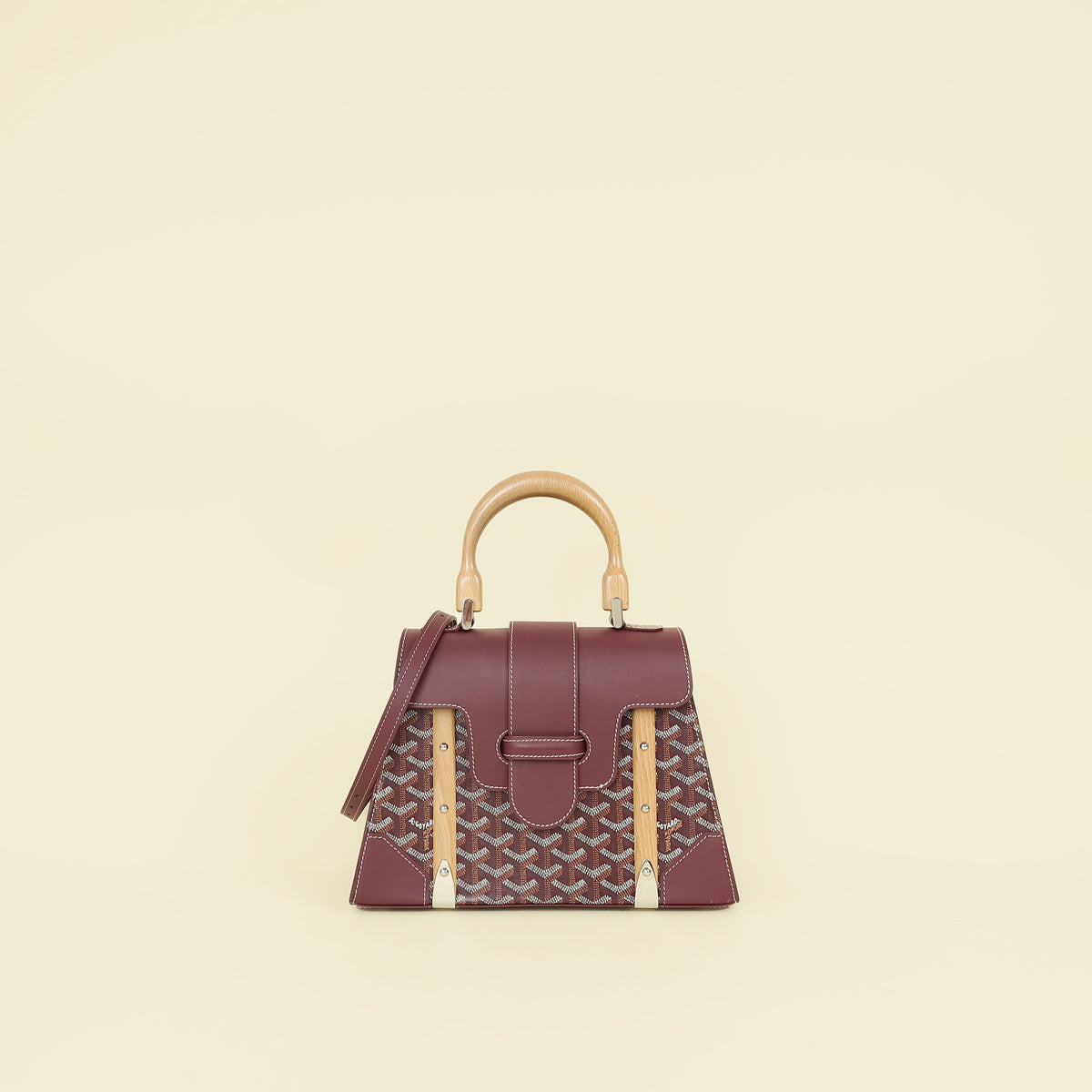 Goyard Burgundy Goyardine Saigon PM Bag