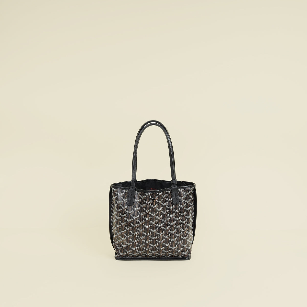 Goyard Black Goyardine Mini Anjou Reversible Bag