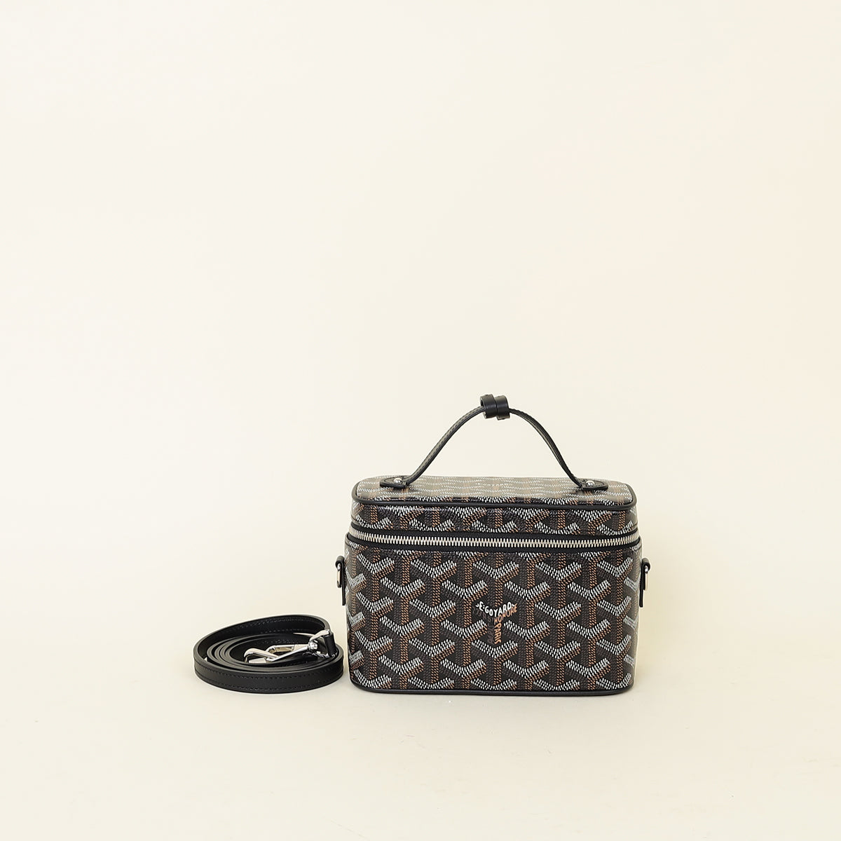 Goyard Black Goyardine Muse Mini Vanity Case