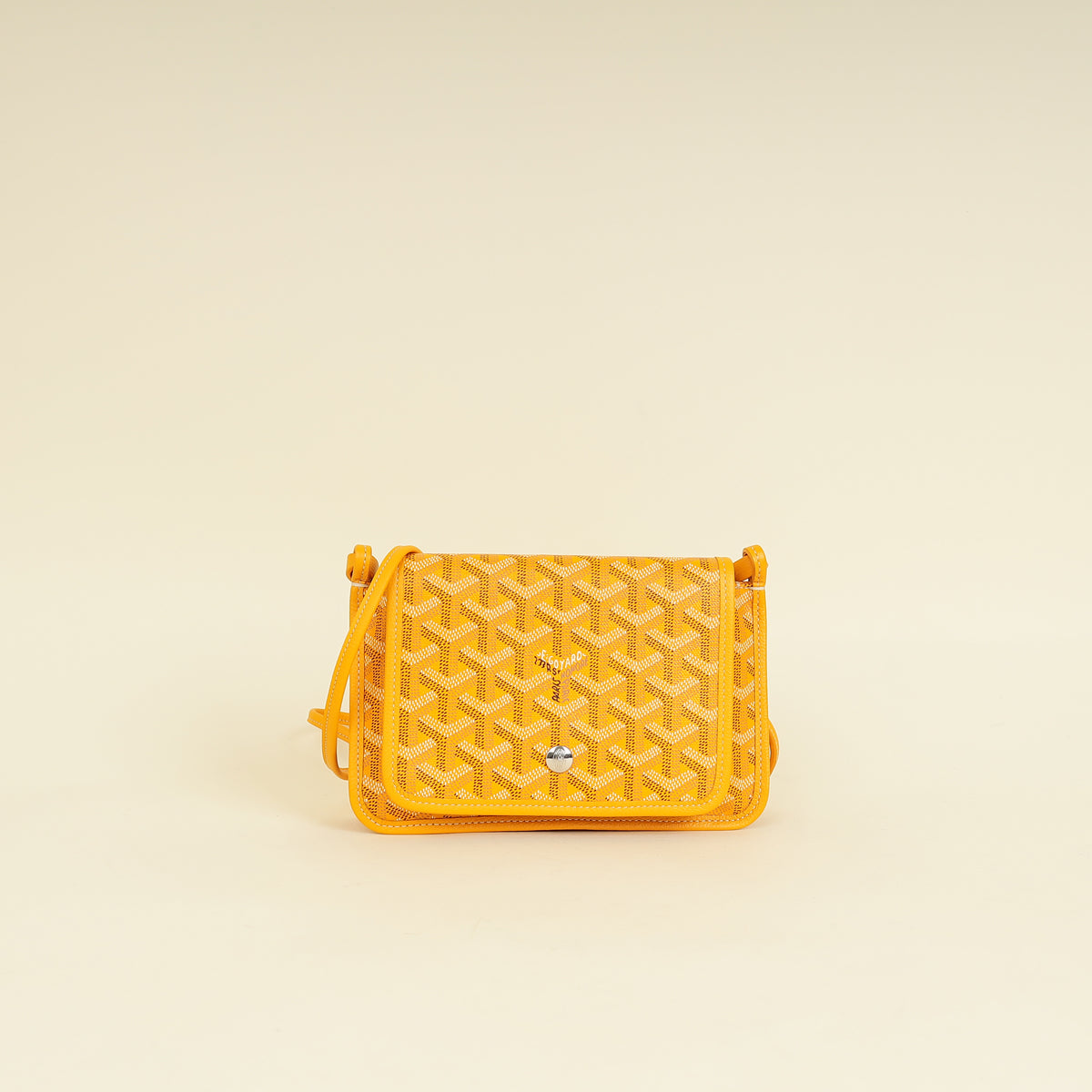 Goyard Yellow Goyardine Plumet Wallet Clutch Bag