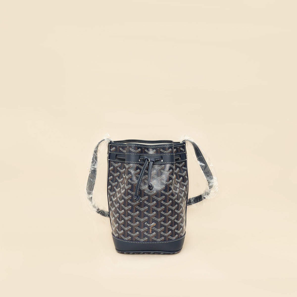 Goyard Navy Blue Goyardine Petit Flot Bucket Bag