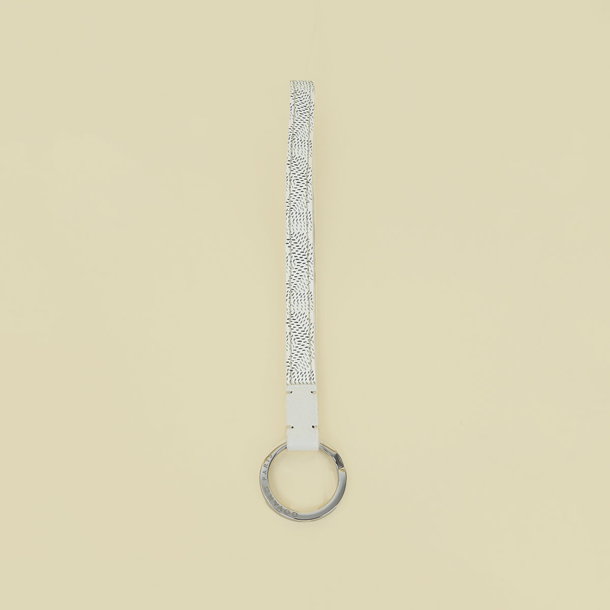 Goyard White Sesame Key Ring