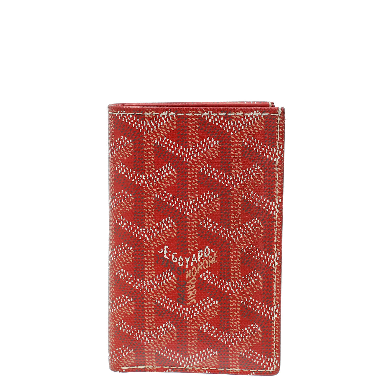 Goyard Red Goyardine Saint-Pierre Card Wallet