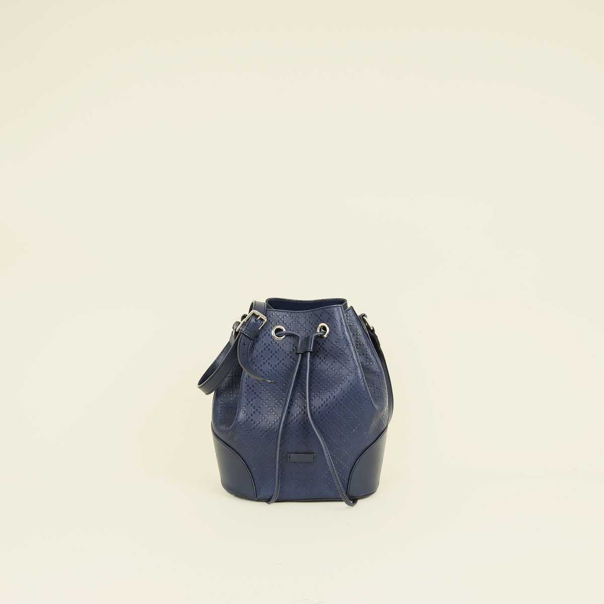 Gucci Navy Bright Diamante Bucket Bag