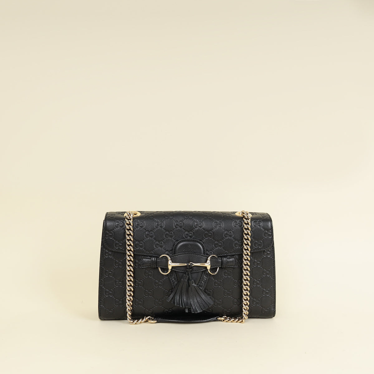 Gucci Balck Guccissima Emily Medium Shoulder Bag