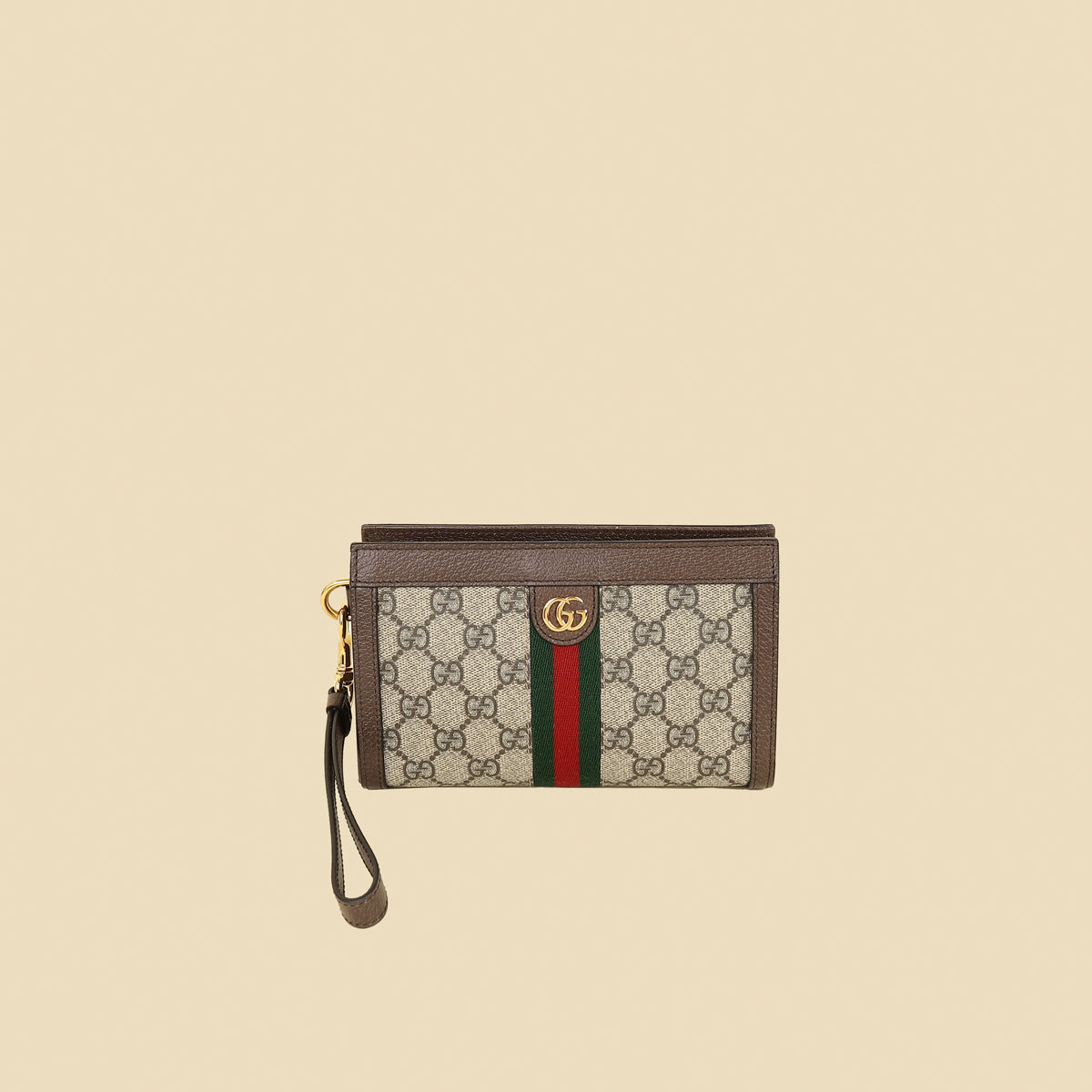 Gucci Bicolor GG Supreme Ophidia Wristlet Pouch