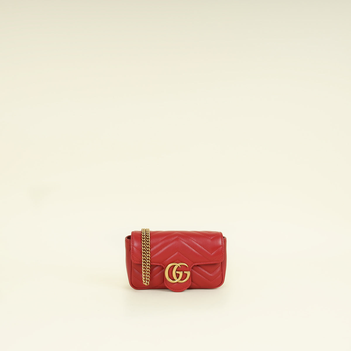 Gucci Red GG Marmont Matelasse Mini Bag