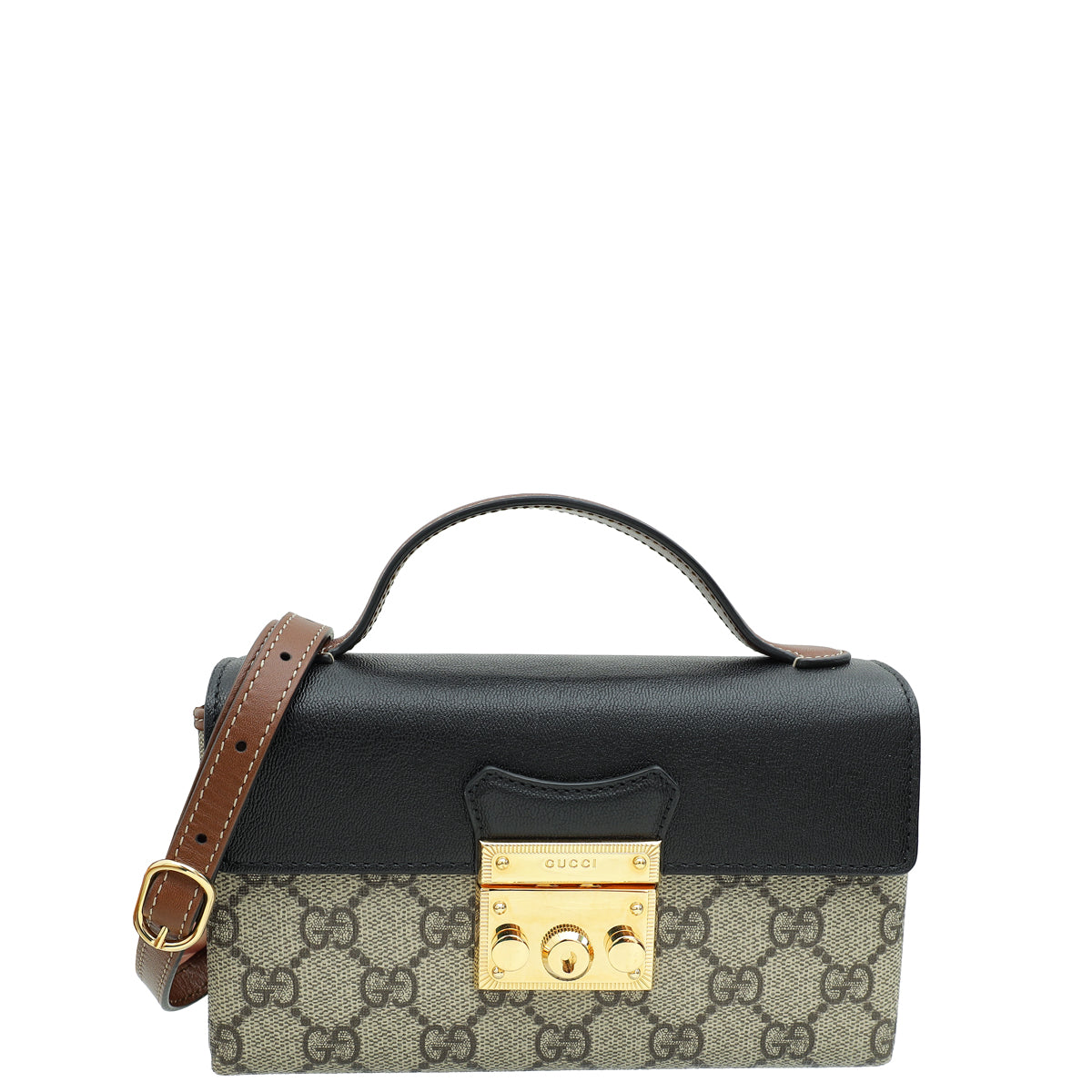 Gucci Bicolor GG Supreme Padlock Mini Bag