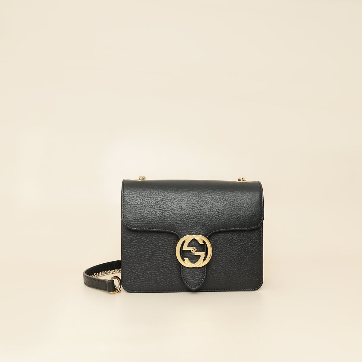 Gucci Black Interlocking G Chain Bag