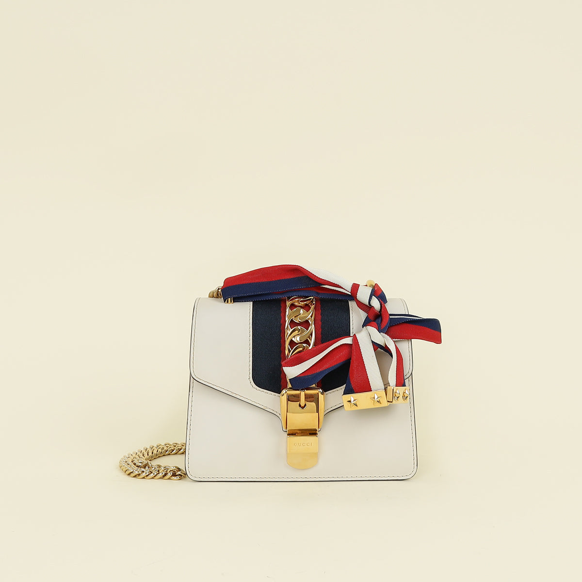 Gucci White Cream Sylvie Mini Shoulder Bag