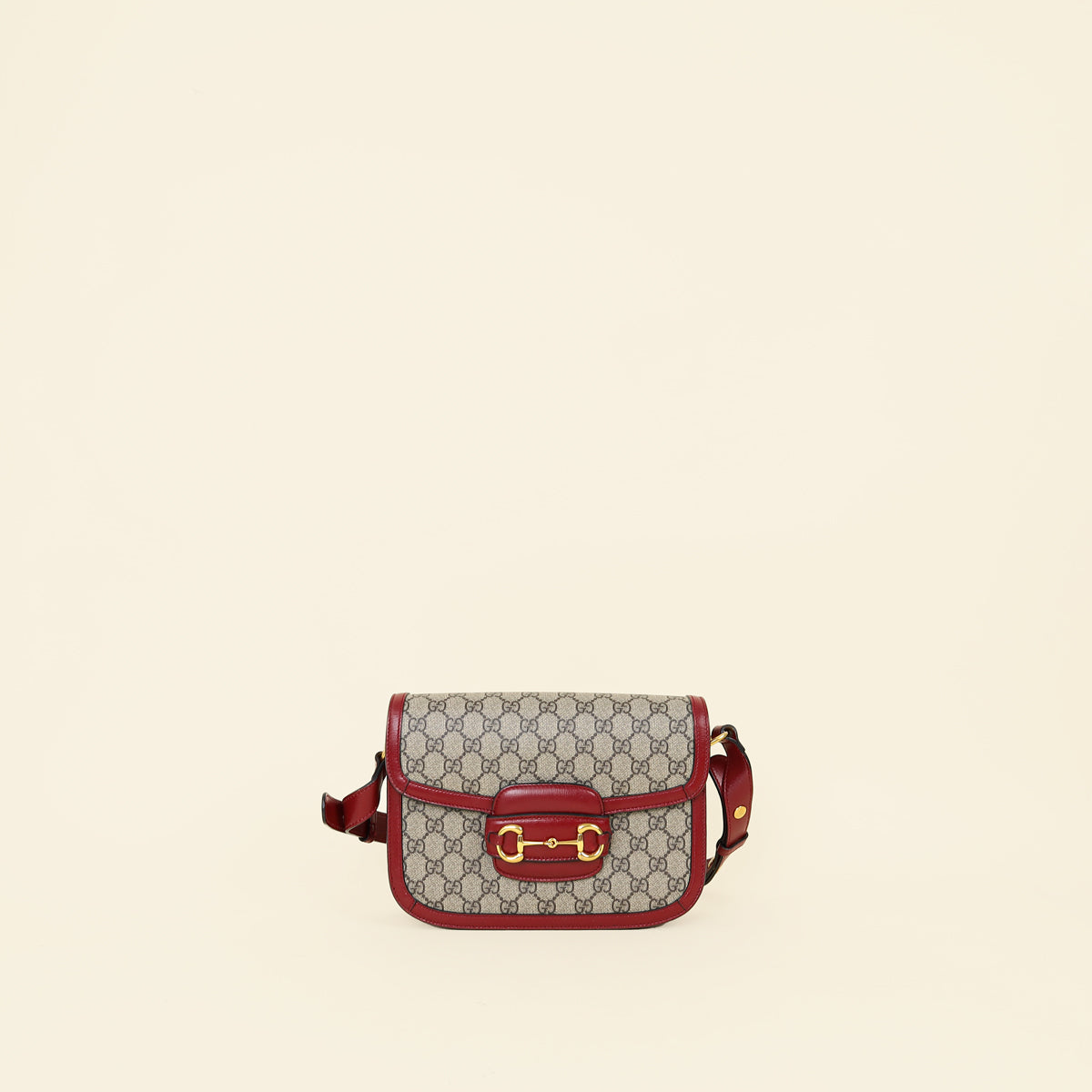 Gucci Bicolor GG Supreme Horsebit 1955 Medium Bag