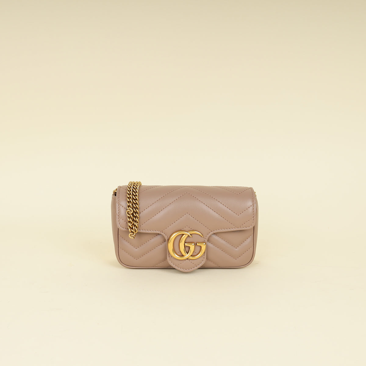 Gucci Dusty Pink GG Marmont Mini Shoulder Bag