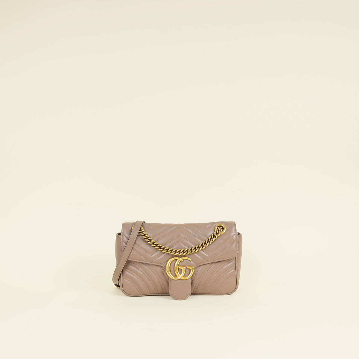 Gucci Porcelain Rose GG Marmont Medium Shoulder Bag