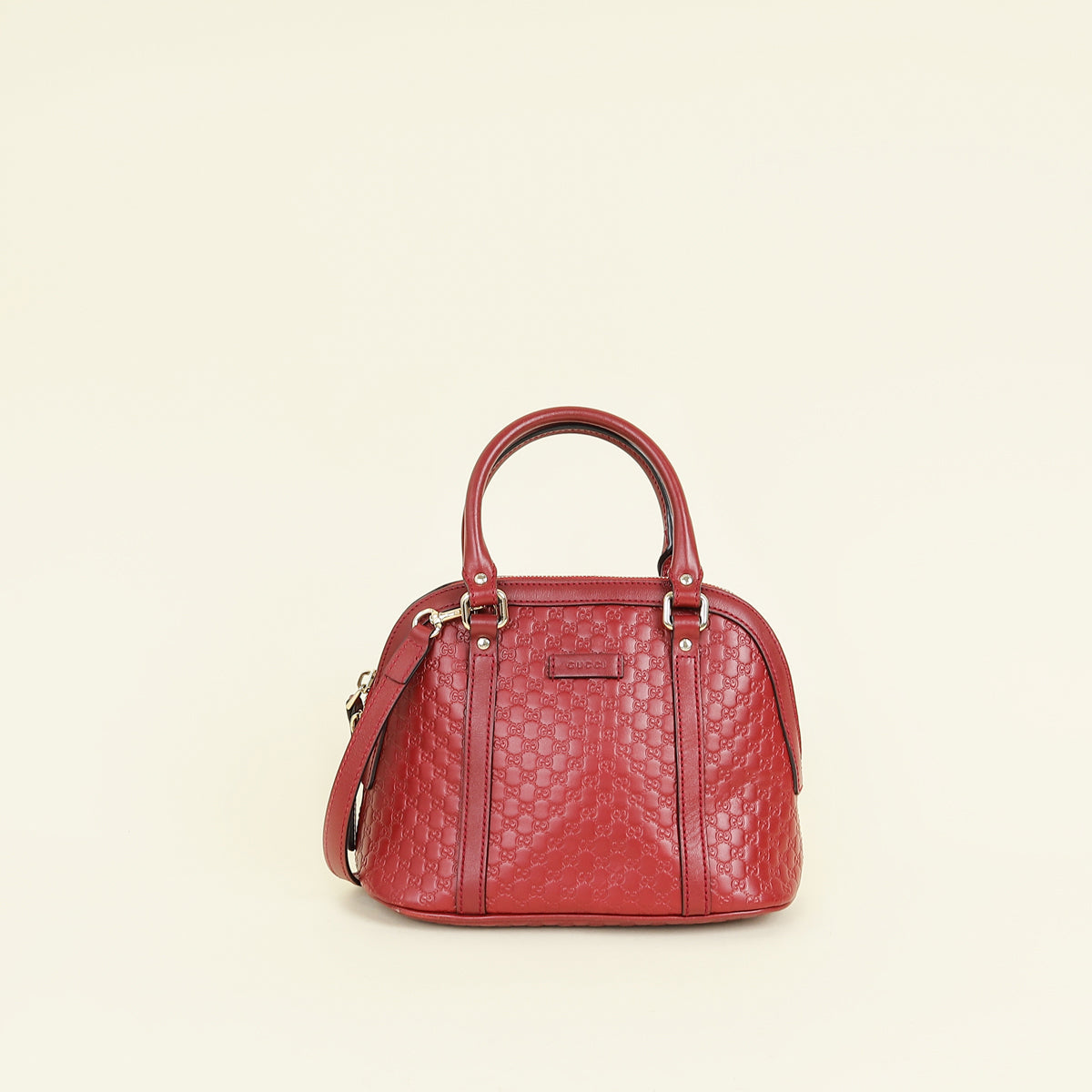 Gucci Red GG Microguccissima Dome Mini Satchel Bag