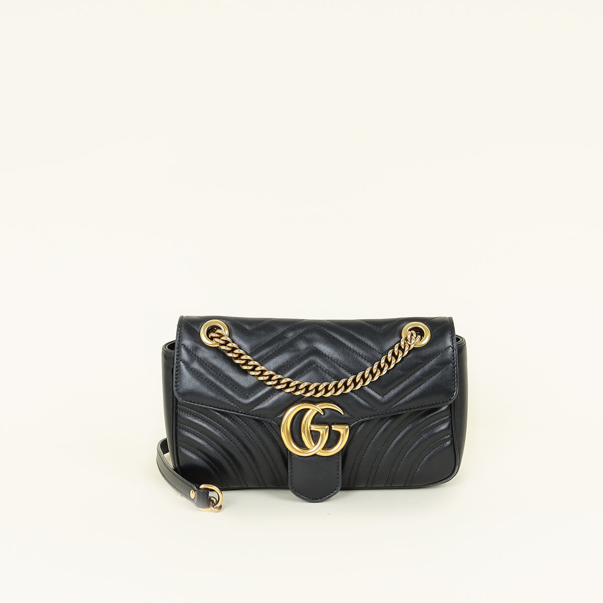 Gucci Black GG Marmont Matelasse Medium Shoulder Bag