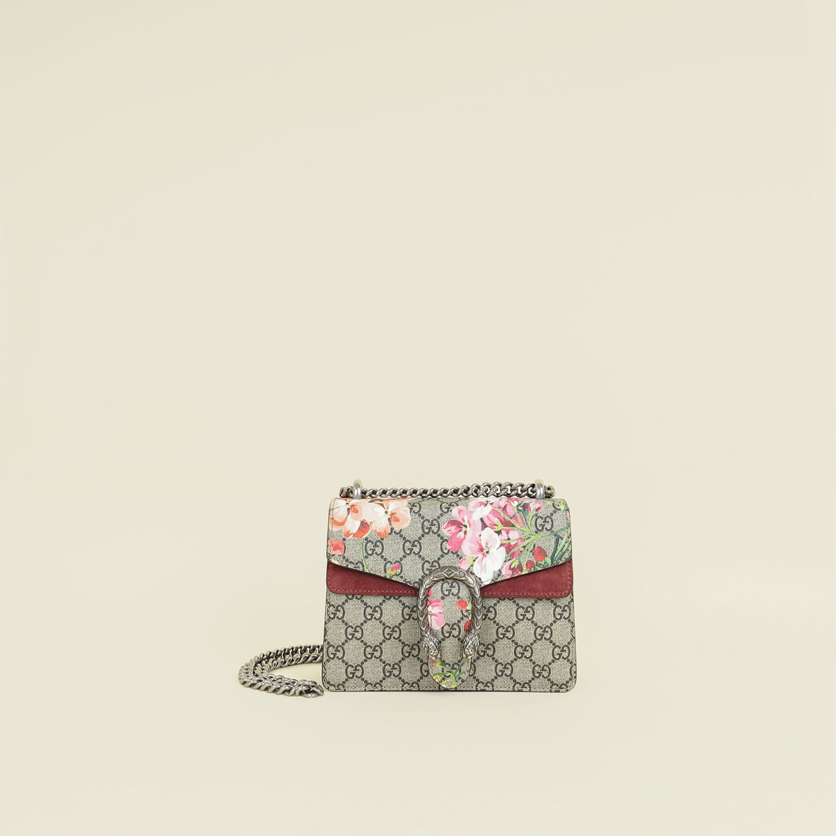 Gucci Bicolor GG Supreme Blooms Dionysus Mini Shoulder Bag