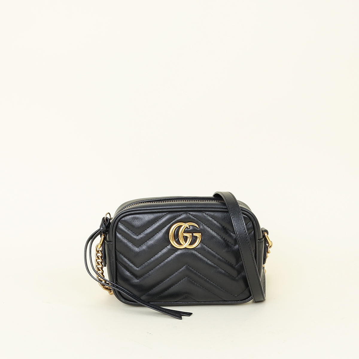 Gucci Black GG Marmont Mini Camera Bag