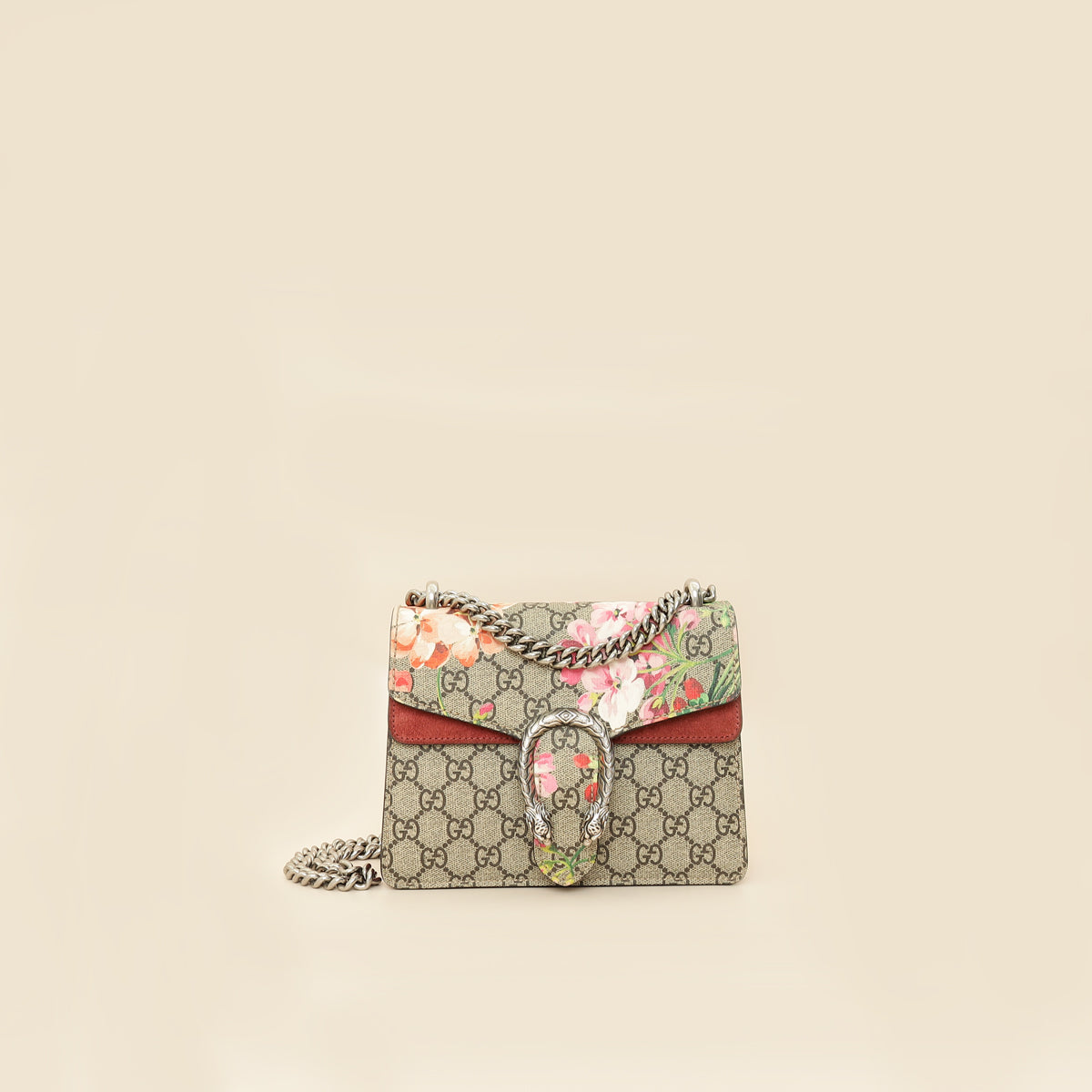 Gucci Bicolor GG Supreme Blooms Dionysus Mini Shoulder Bag