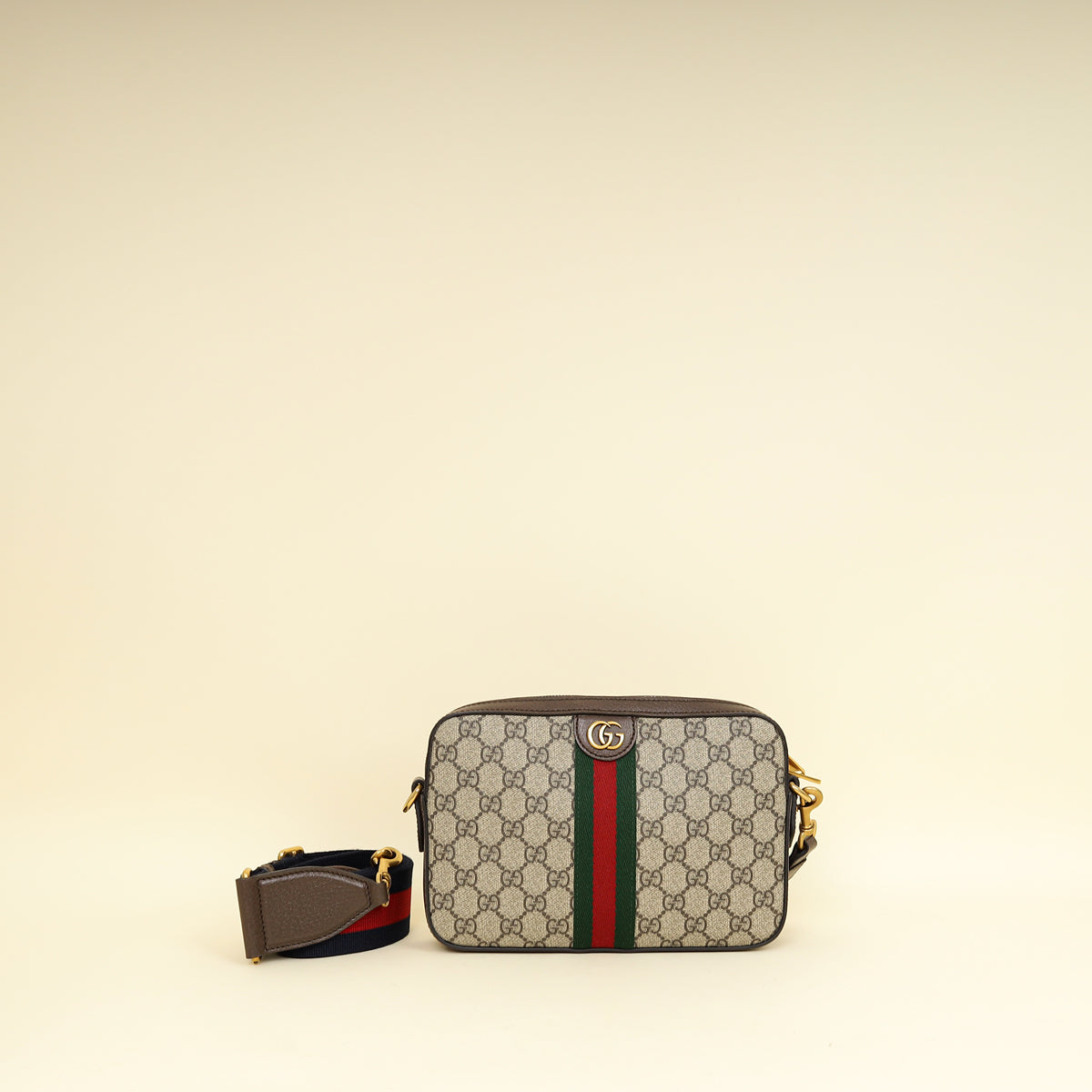 Gucci Ebony GG Supreme Ophidia Small Crossbody Bag