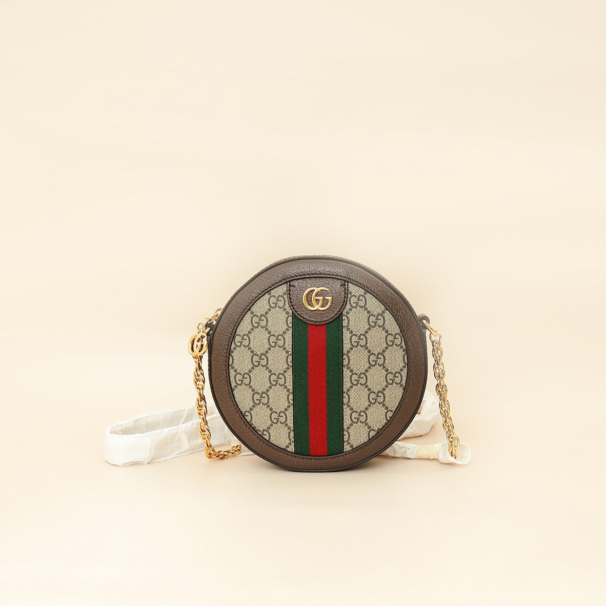 Gucci Bicolor Ophidia Round Shoulder Bag