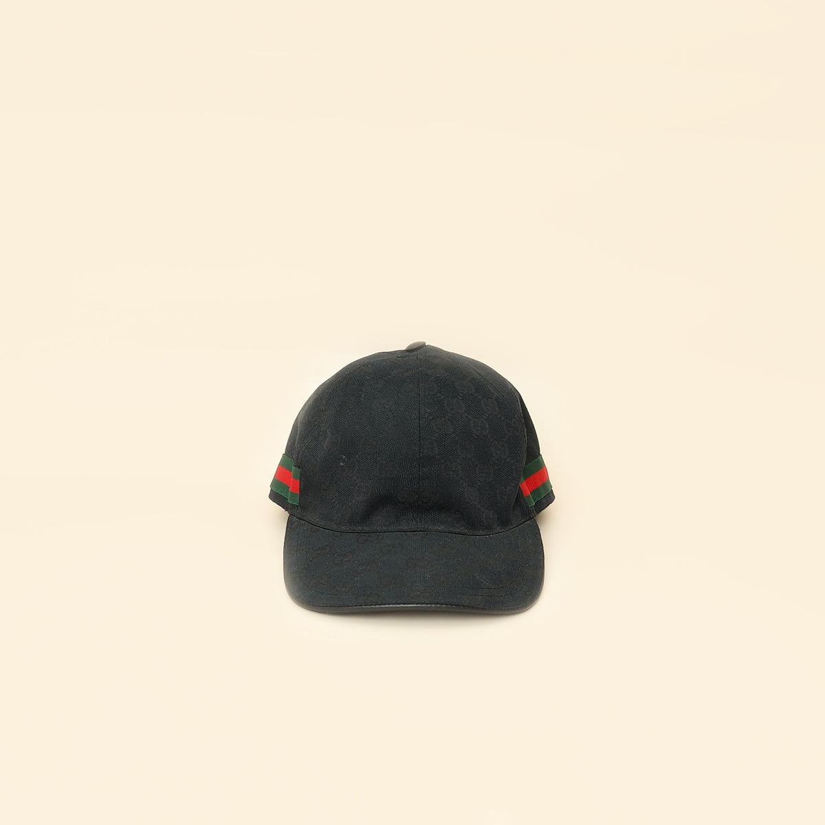 Gucci Ebony GG Web Large Baseball Hat