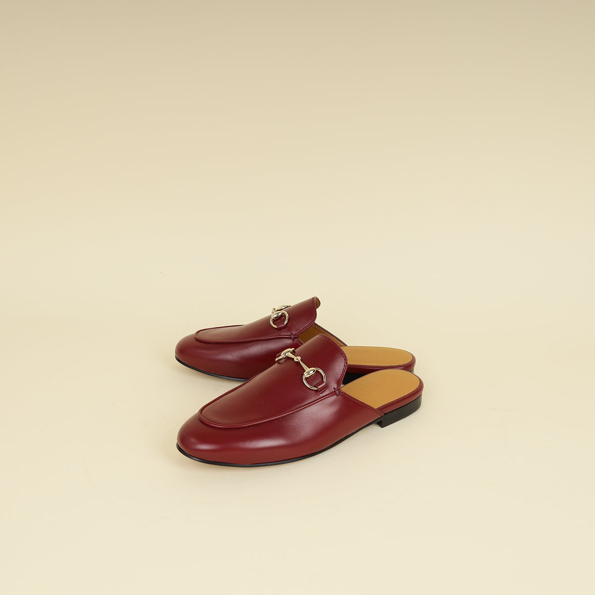 Gucci Burgundy Princetown Mules 36