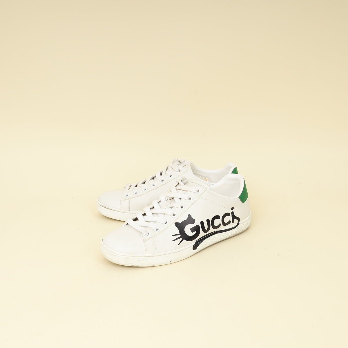 Gucci Bicolor Ace Cat Sneakers 36.5