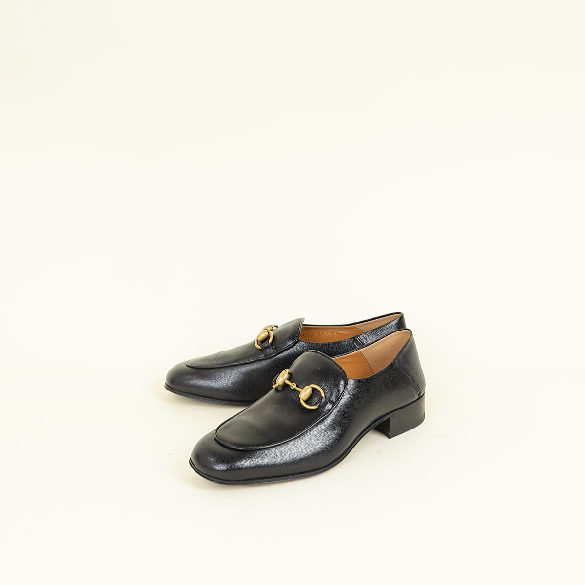 Gucci Black Horsebit Jordaan Loafers 37.5