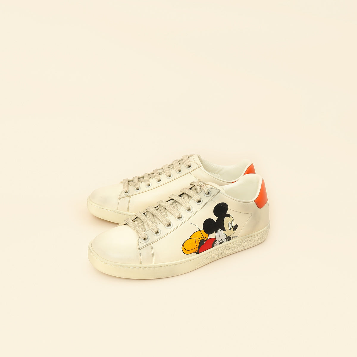 Gucci Bicolor x Disney Mickey Mouse Print Ace Sneakers 37