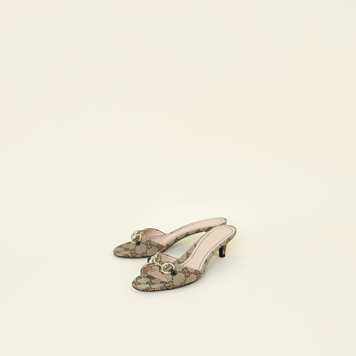 Gucci Ebony GG Horsebit Slide Mules