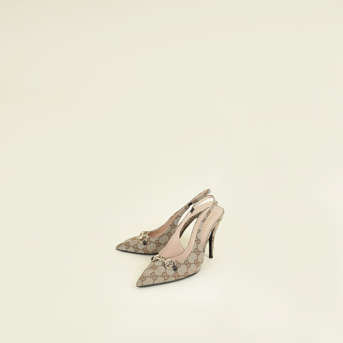 Gucci Bicolor Horsebit Slingback Pump 36.5