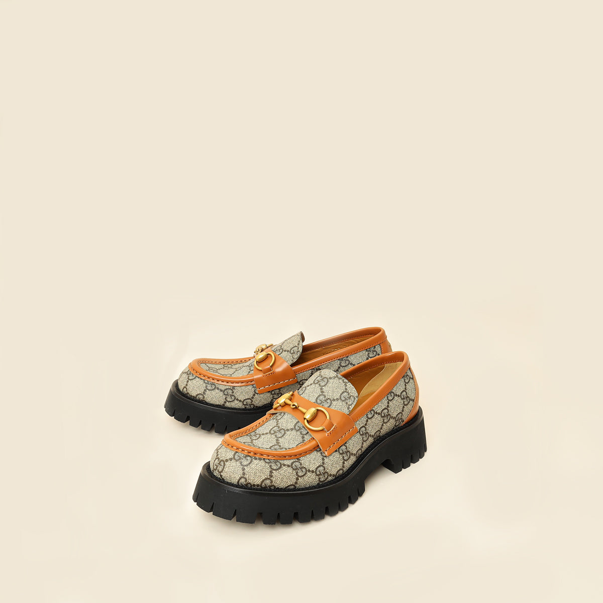 Gucci Bicolor GG Supreme Platform Loafer 36.5