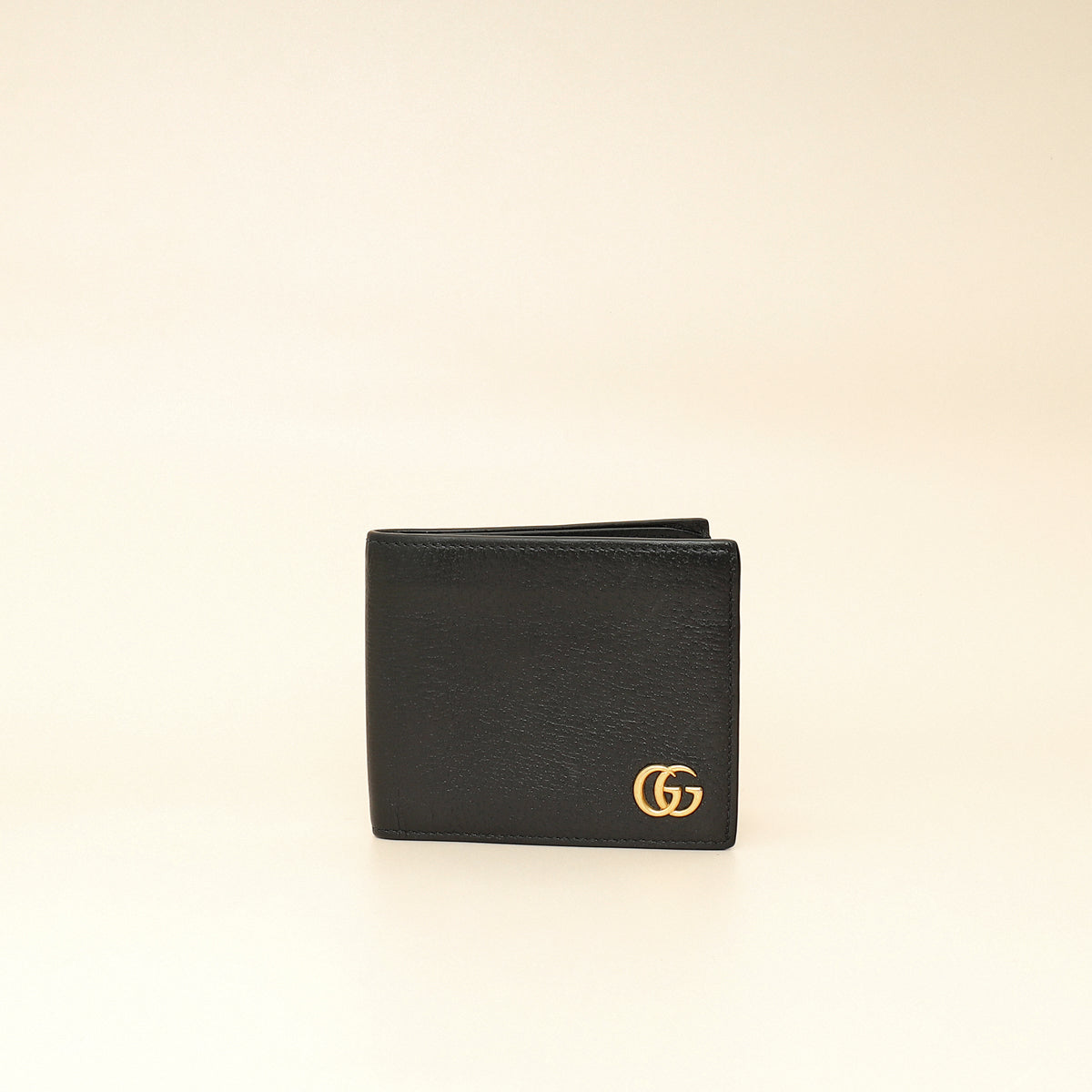 Gucci Black GG Marmont Bi-Fold Wallet