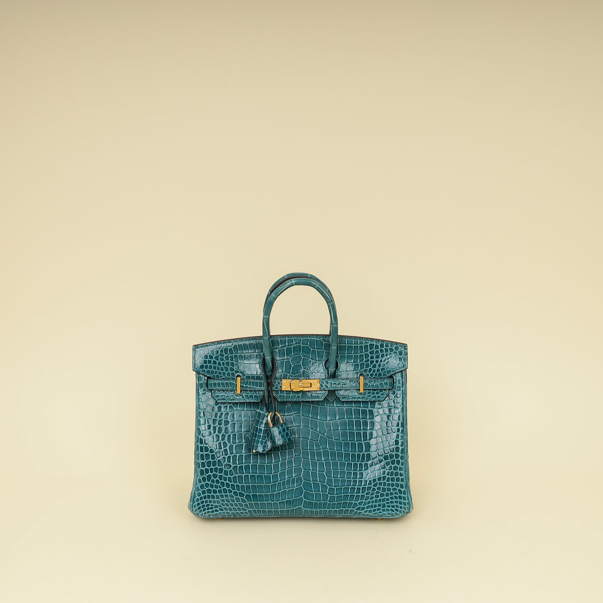 Hermes Colvert Shiny Porosus Crocodile Birkin 25 Bag