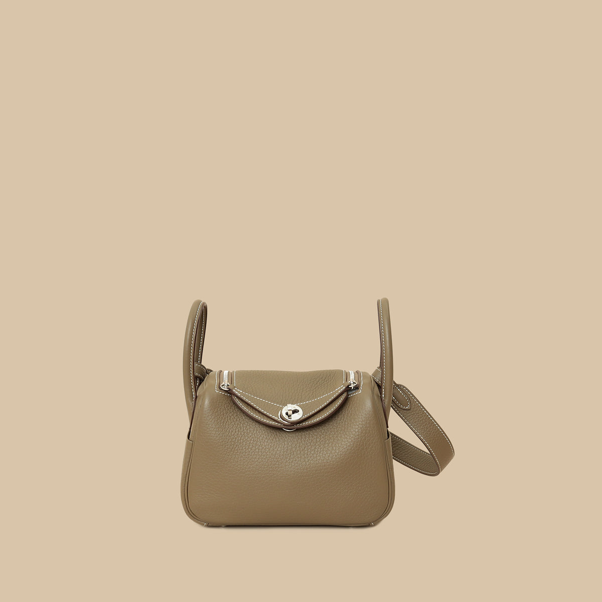 Hermes Etoupe Mini Lindy Bag