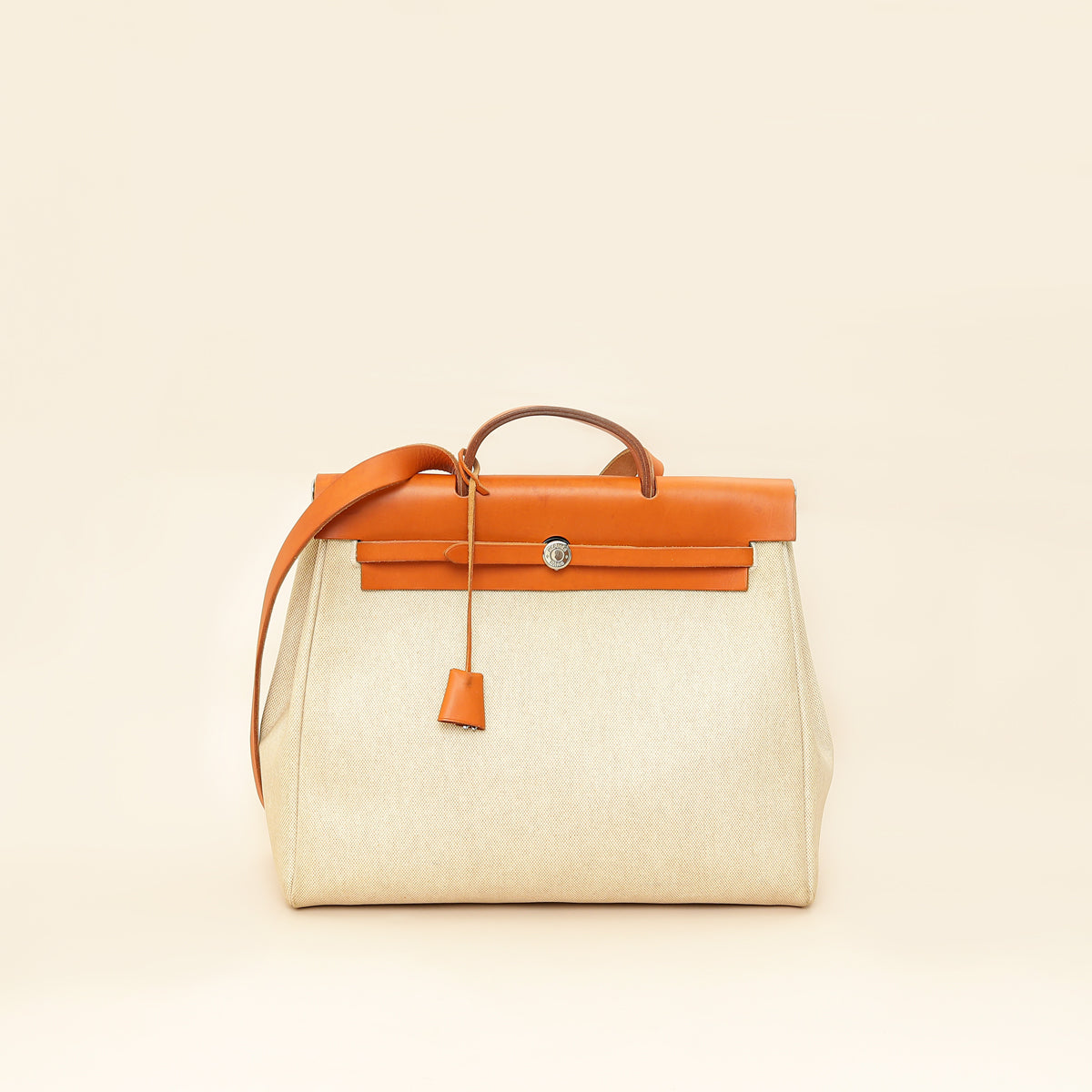 Hermes Natuel Vintage 2-in-1 Herbag MM 39 Toile Vache Bag