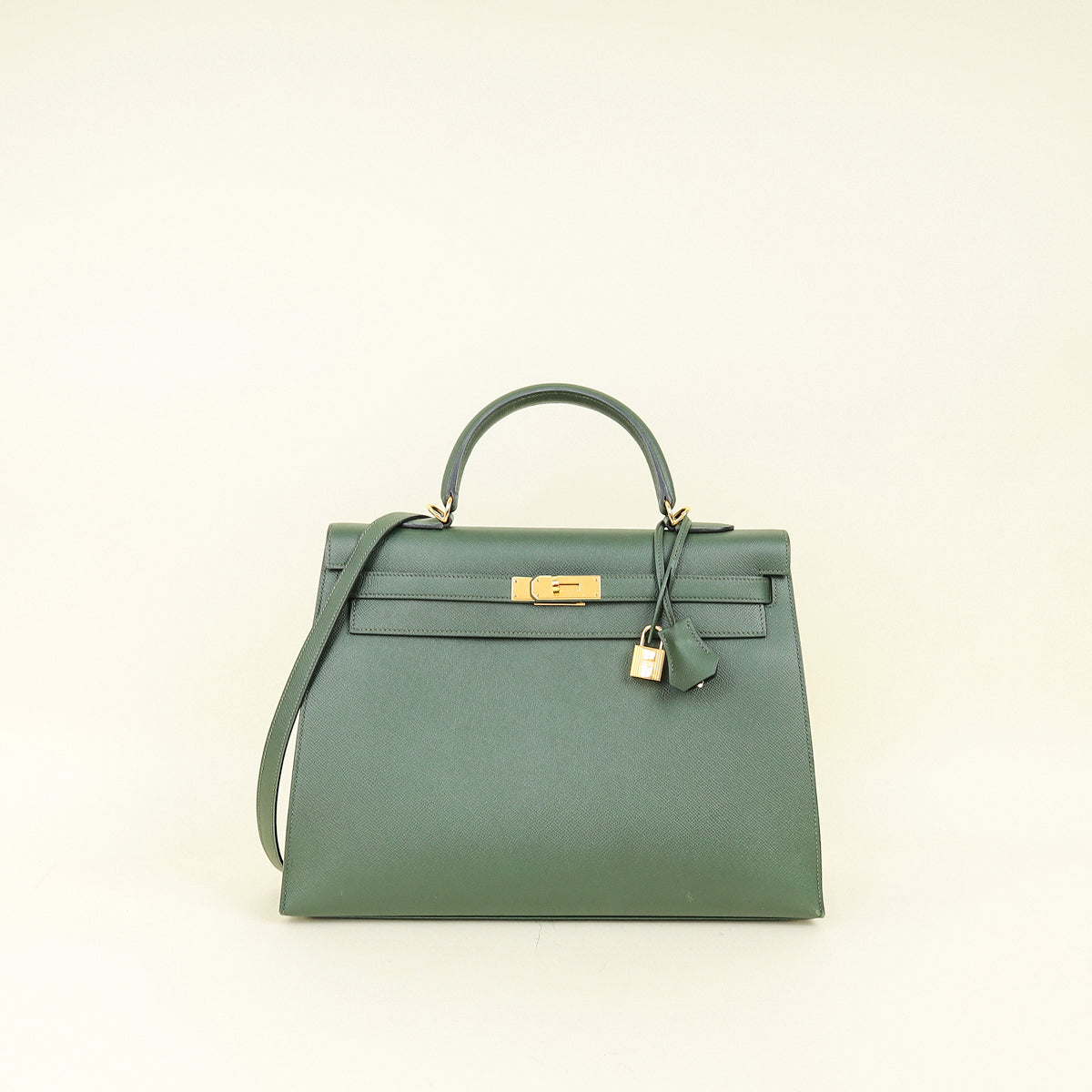 Hermes Vert Anglais Kelly 35 Sellier Bag
