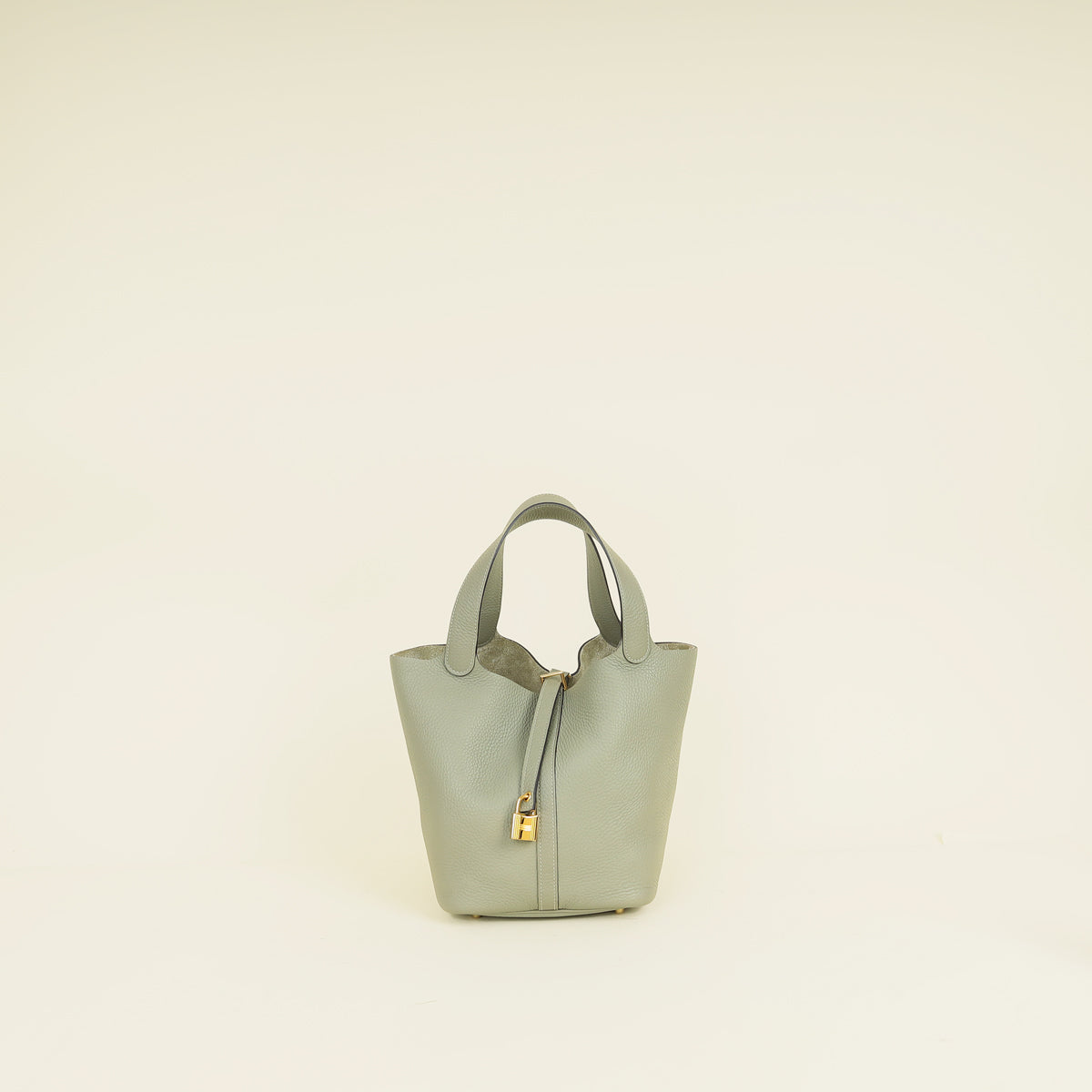Hermes Gris Neve Picotin Lock 22 Bag
