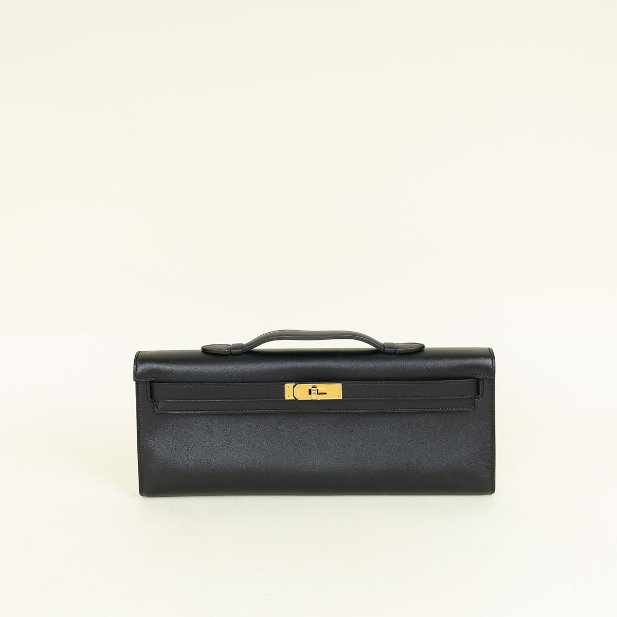 Hermes Noir Kelly Cut Clutch
