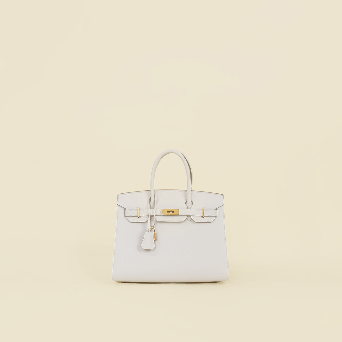 Hermes Gris Pale Sellier Birkin 30 Bag