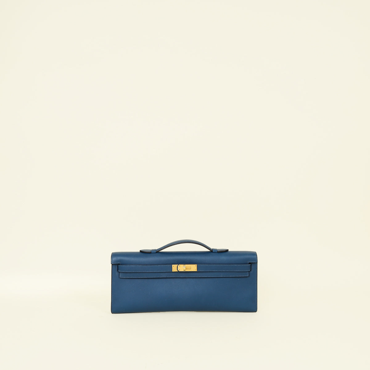 Hermes Bleu France Kelly Cut Clutch