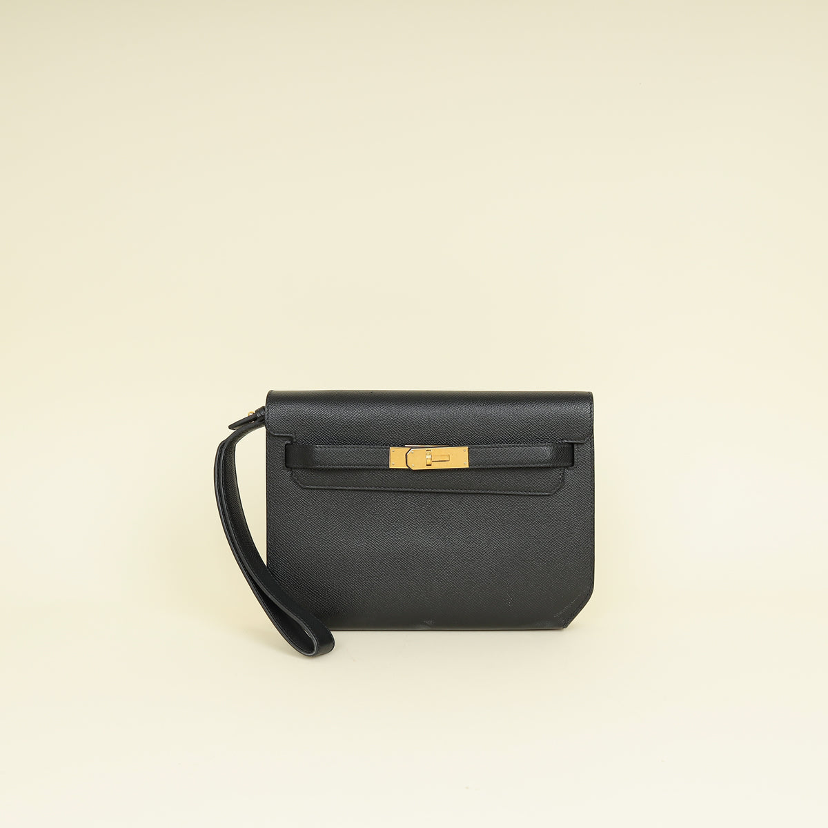 Hermes Noir Kelly Depeches 25 Bag
