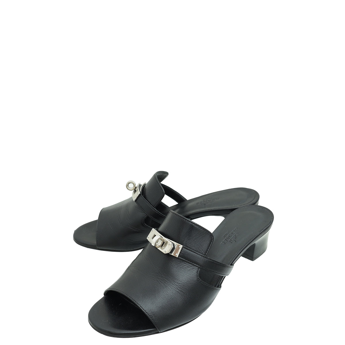 Hermes Noir Candy Sandal 37