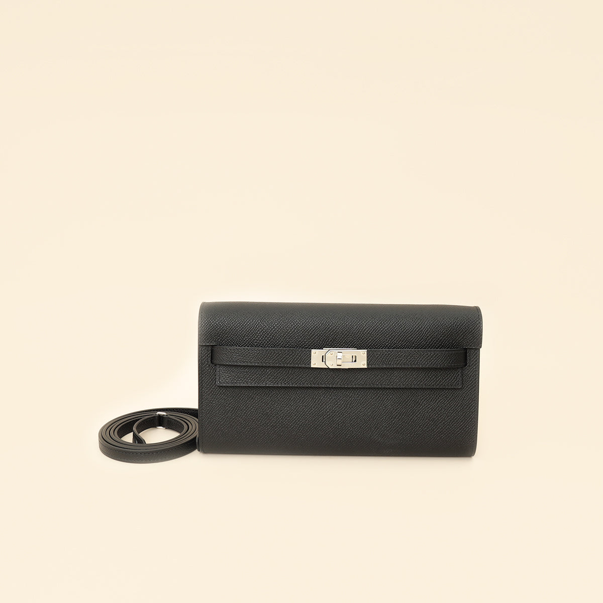 Hermes Noir Classic Kelly To Go Wallet