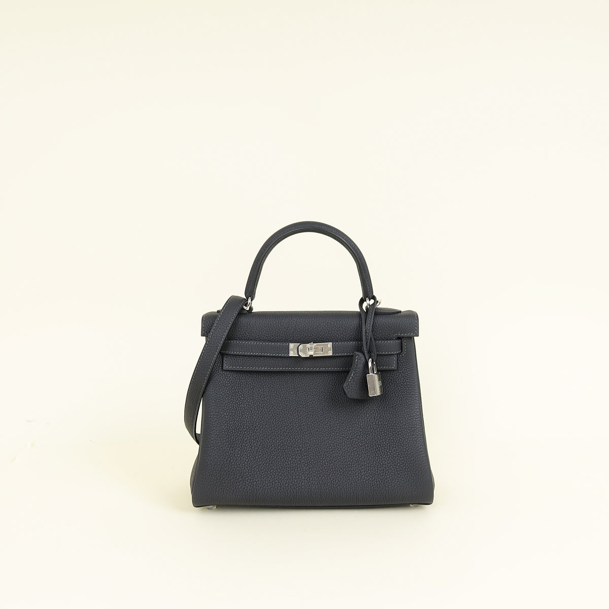 Hermes Caban Bleu Kelly 25 Retourne Bag