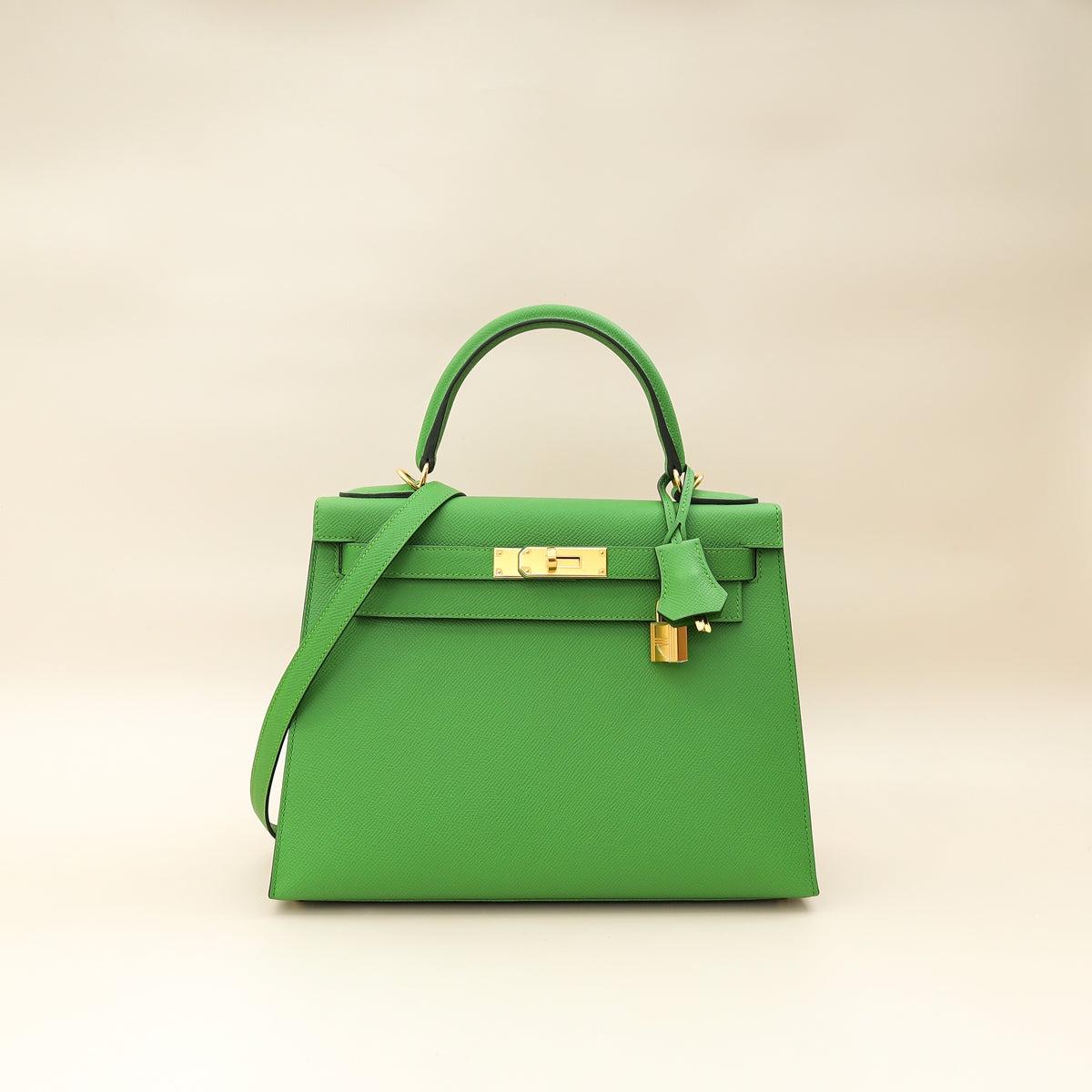 Hermes Vert Yucca Kelly 28 Sellier Bag