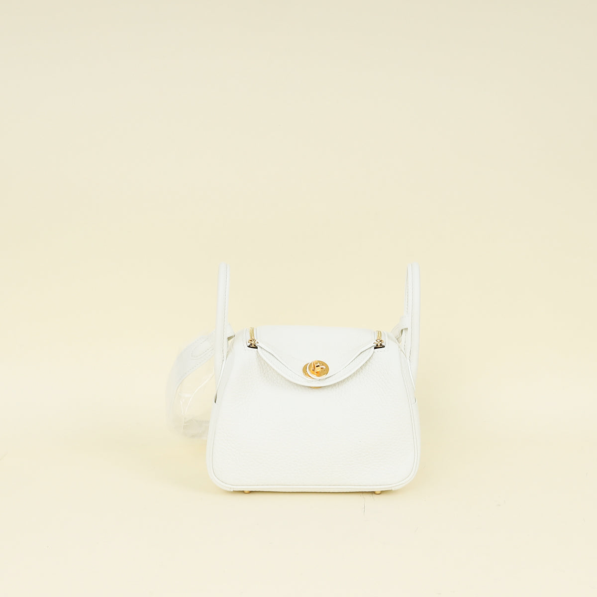 Hermes New White Mini Lindy Bag