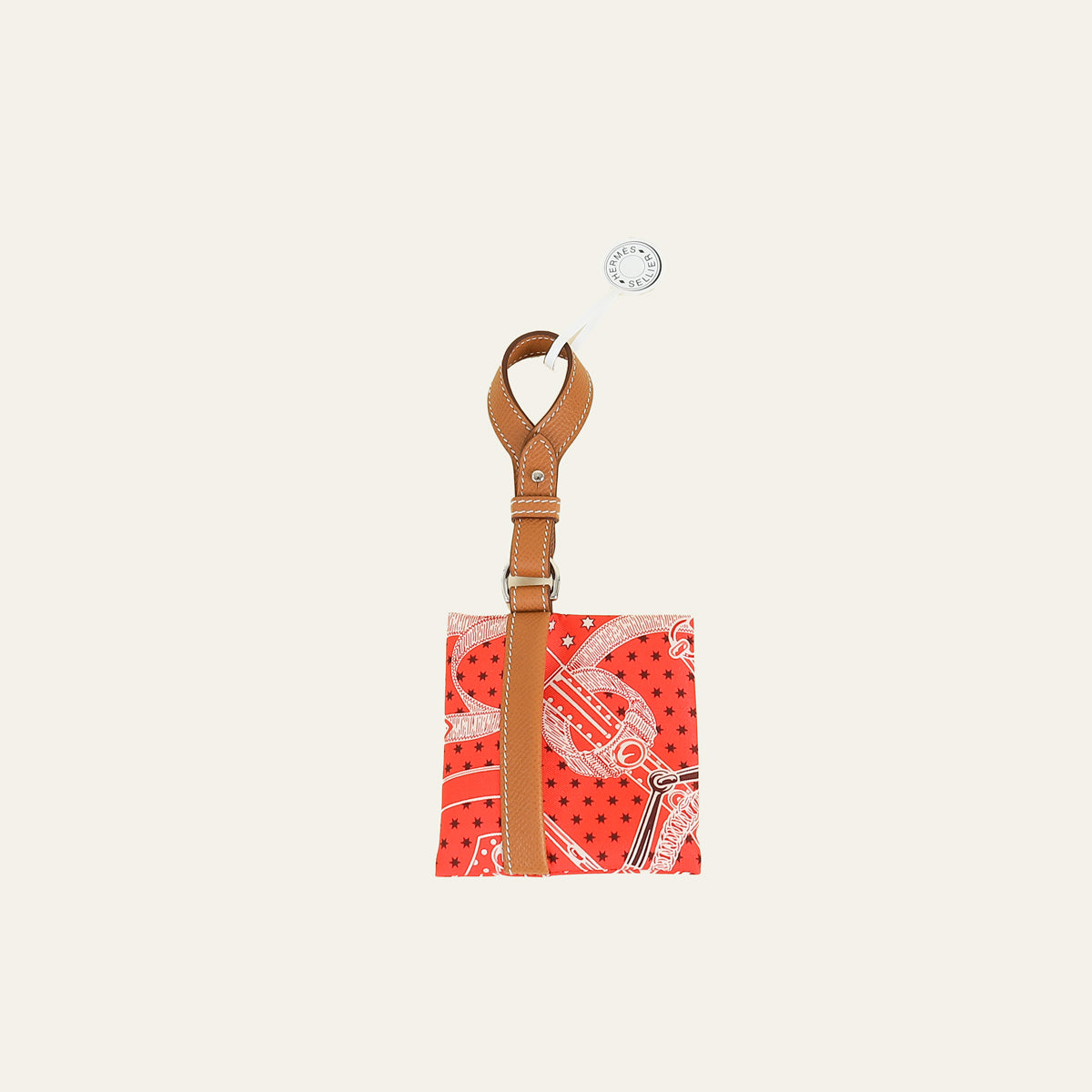 Hermes Multicolor Eperon d'Or" printed Avecsoie Pocket PM Case