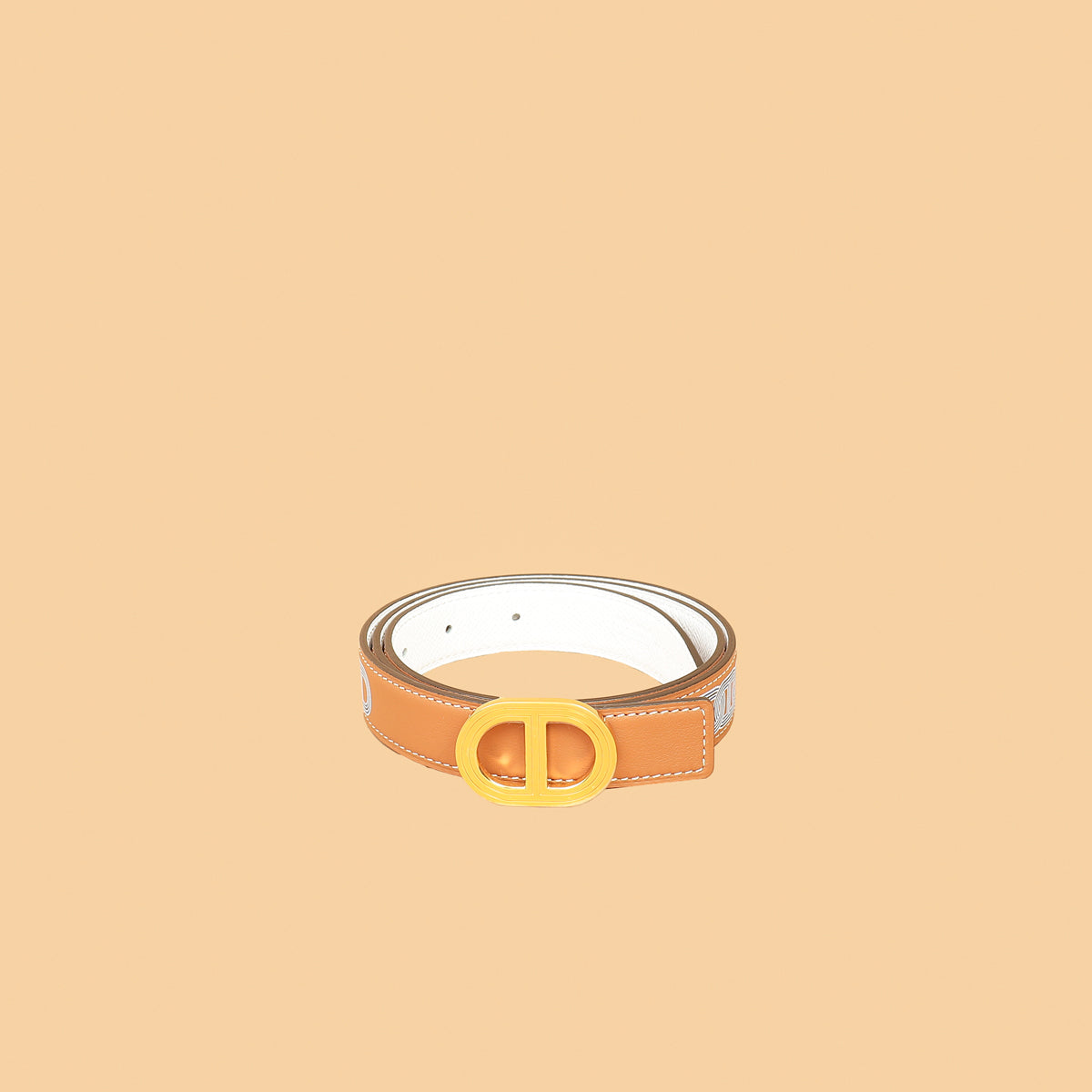 Hermes Bicolor Reversible Rivage Print Buckle 24mm Belt