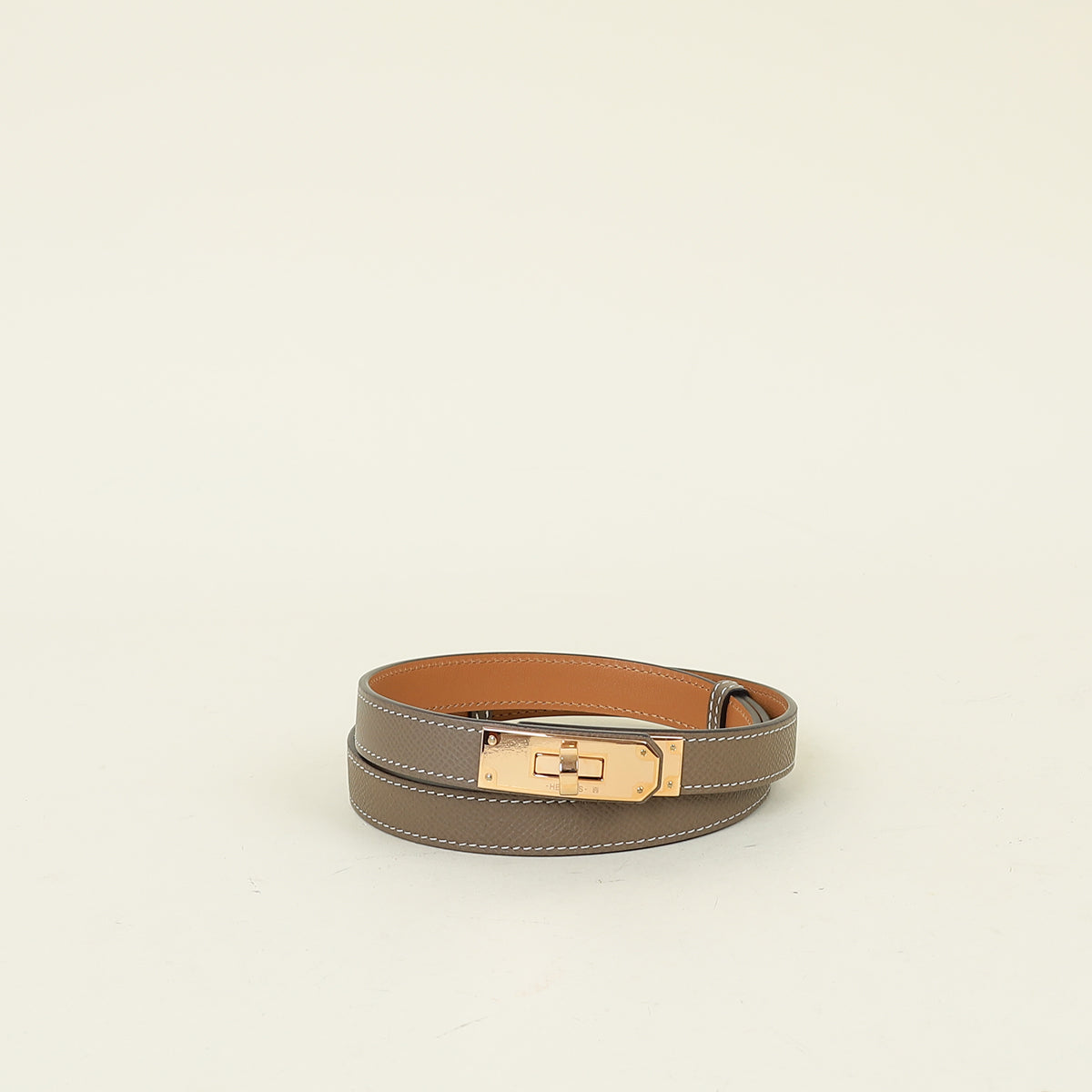 Hermes Etoupe Kelly 18 Belt